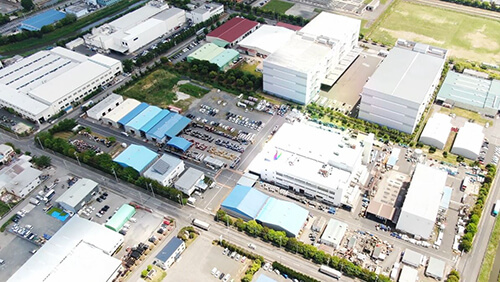 工場外観　ドローン