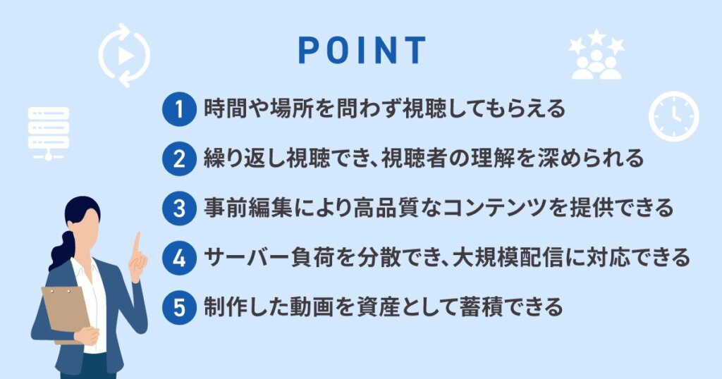 オンデマンド配信の5つのメリット