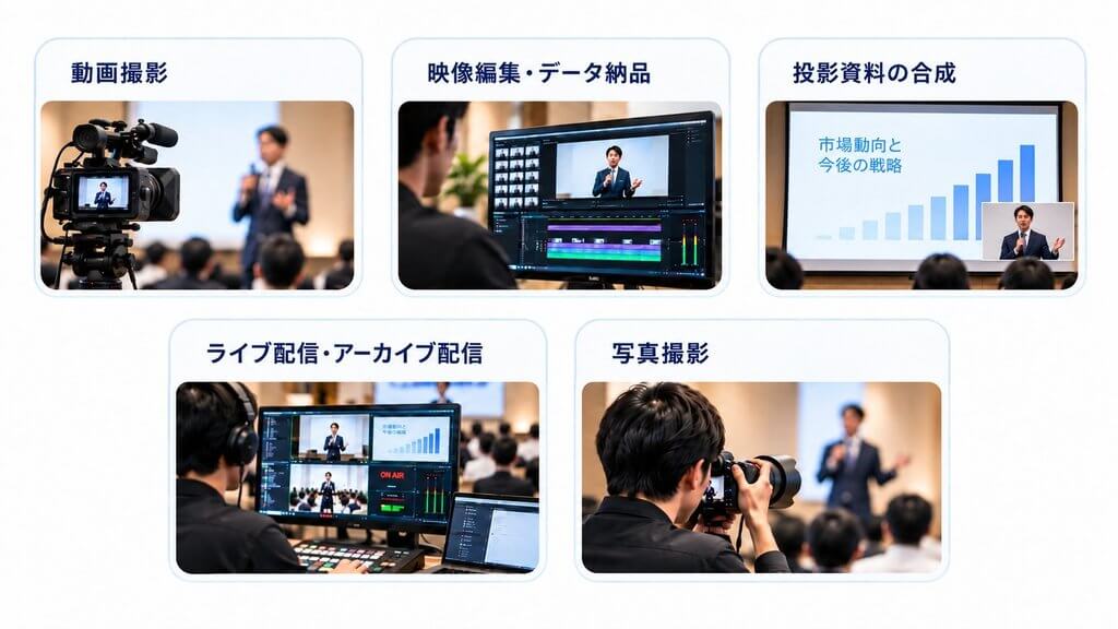 セミナー撮影で外注できる作業の範囲