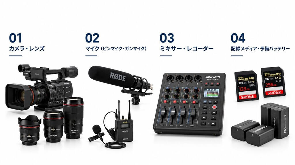 セミナー撮影に必要な機材